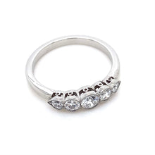 Load image into Gallery viewer, Platinum, 0.62ct Diamond Five-Stone Ring
