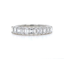 Load image into Gallery viewer, Platinum, 1.00ct Emerald-Cut Diamond Eternity Ring
