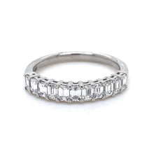 Load image into Gallery viewer, Platinum, 1.00ct Emerald-Cut Diamond Eternity Ring
