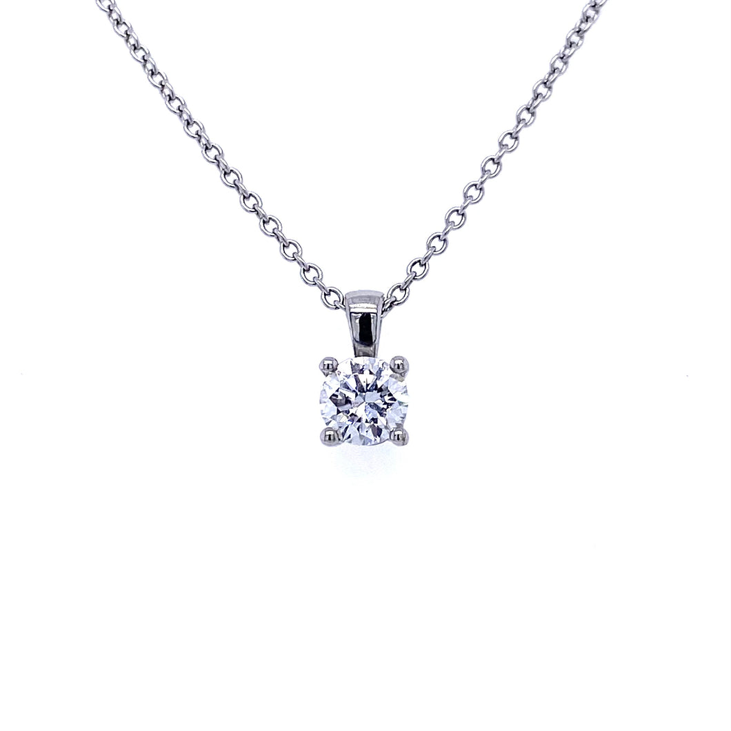 18ct White Gold, 0.52ct Laboratory Grown Diamond Pendant