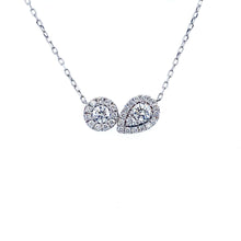 Load image into Gallery viewer, 18ct White Gold, 0.62ct Diamond Toi et Moi Pendant
