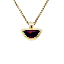 Load image into Gallery viewer, 18ct Yellow Gold, 2.00ct Malaya Garnet Pendant
