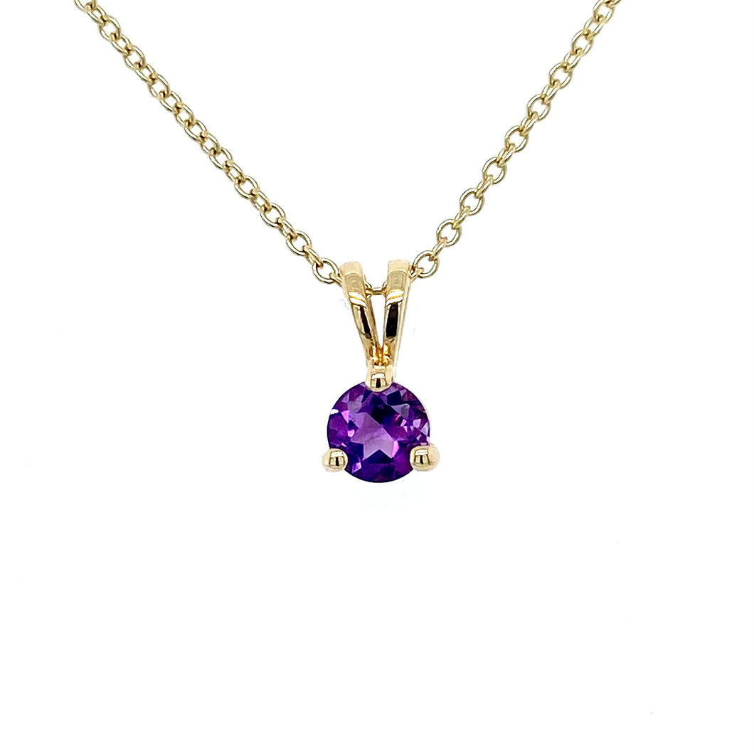 18ct Yellow Gold, Amethyst Pendant