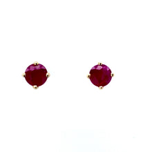 Load image into Gallery viewer, 18ct Yellow Gold, 0.75ct Ruby Earrings
