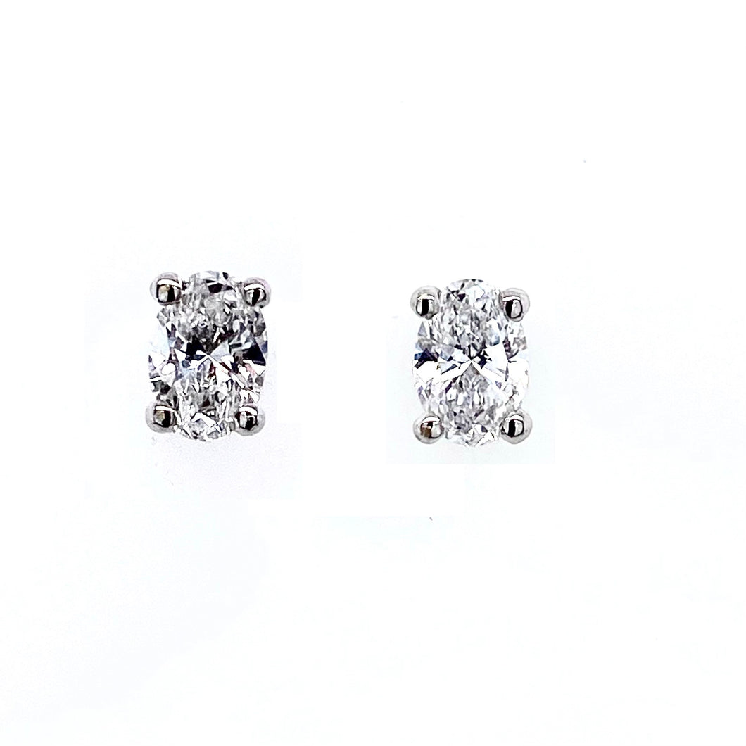 18ct White Gold, 0.42ct Diamond Stud Earrings