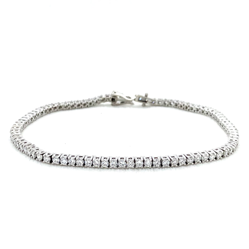 18ct White Gold, 5.00ct Laboratory Grown Diamond Tennis Bracelet