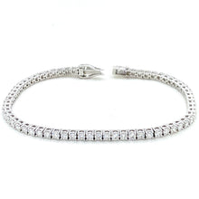 Load image into Gallery viewer, 9ct White Gold, 3.00ct Laboratory Grown Diamond Tennis Bracelet
