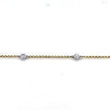 Load image into Gallery viewer, 18ct Yellow &amp; White Gold, 0.18ct Diamond Bracelet
