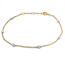 Load image into Gallery viewer, 18ct Yellow &amp; White Gold, 0.18ct Diamond Bracelet
