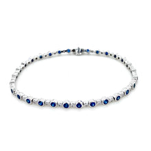 Load image into Gallery viewer, 18ct White Gold, 3.19ct Sapphire &amp; 0.60ct Diamond Bracelet
