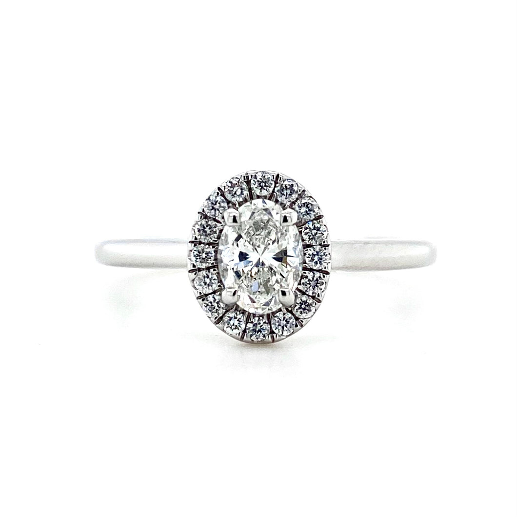 Platinum, 0.50ct Diamond Cluster Ring