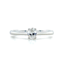 Load image into Gallery viewer, Platinum, 0.24ct Oval Diamond Ring
