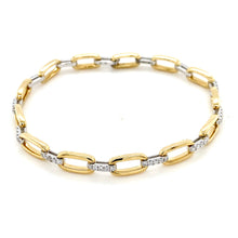 Load image into Gallery viewer, 18ct Yellow &amp; 18ct White Gold, 0.71ct Diamond Bracelet
