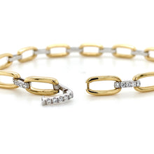 Load image into Gallery viewer, 18ct Yellow &amp; 18ct White Gold, 0.71ct Diamond Bracelet
