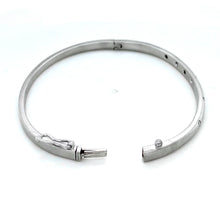 Load image into Gallery viewer, 18ct White Gold, 0.16ct Diamond Hinged Bangle
