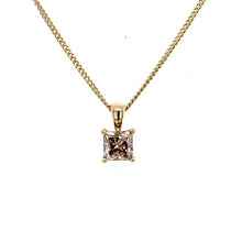 Load image into Gallery viewer, 18ct Yellow Gold, 1.07ct Fancy Yellow/Brown, Vs2 Diamond Pendant
