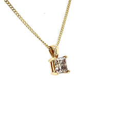 Load image into Gallery viewer, 18ct Yellow Gold, 1.07ct Fancy Yellow/Brown, Vs2 Diamond Pendant
