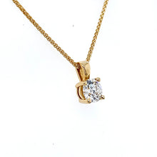 Load image into Gallery viewer, 18ct Yellow Gold, 0.80ct, G/Si1 Diamond Pendant
