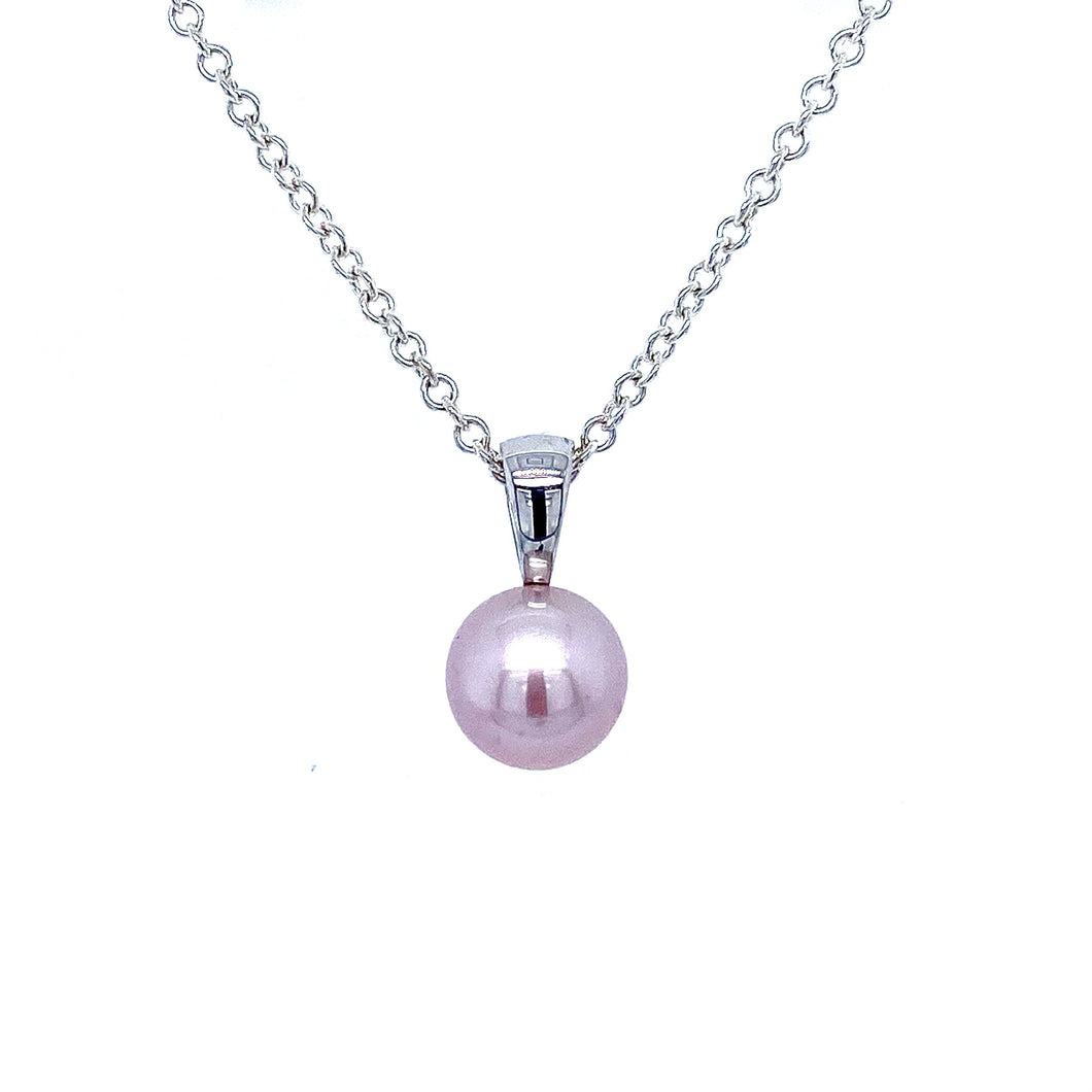 Silver, Pink Pearl Pendant