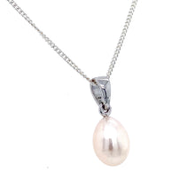 Load image into Gallery viewer, Silver, White Pearl Pendant
