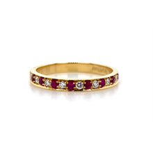 Load image into Gallery viewer, 18ct Yellow Gold, Ruby &amp; Diamond Eternity Ring
