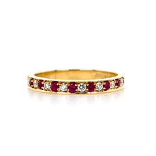 Load image into Gallery viewer, 18ct Yellow Gold, Ruby &amp; Diamond Eternity Ring
