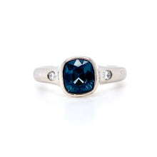 Load image into Gallery viewer, 18ct White Gold, 1.58ct Black Spinel &amp; Diamond Ring
