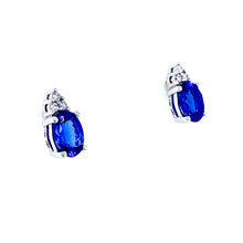 Load image into Gallery viewer, 18ct White Gold, 1.55tcw Tanzanite &amp; Diamond Earrings
