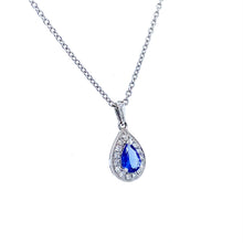 Load image into Gallery viewer, 18ct White Gold, 0.36ct Tanzanite &amp; Diamond Cluster Pendant
