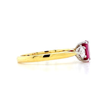 Load image into Gallery viewer, 18ct Yellow &amp; White Gold, 0.83ct Ruby &amp; Diamond Ring
