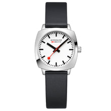 Load image into Gallery viewer, Petite Cushion Square 31mm, Black Vegan Leather Strap
