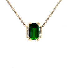 Load image into Gallery viewer, 18ct Yellow Gold, 1.60ct Tourmaline and Diamond Pendant
