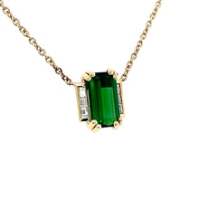 Load image into Gallery viewer, 18ct Yellow Gold, 1.60ct Tourmaline and Diamond Pendant
