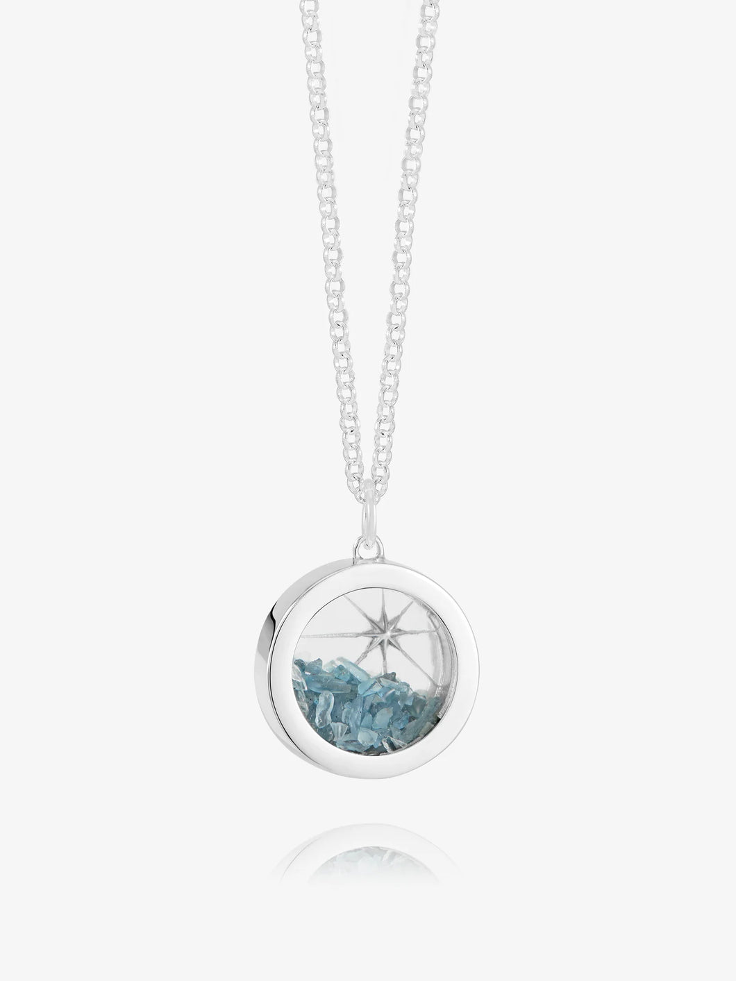 North Star Topaz Amulet Necklace, Silver