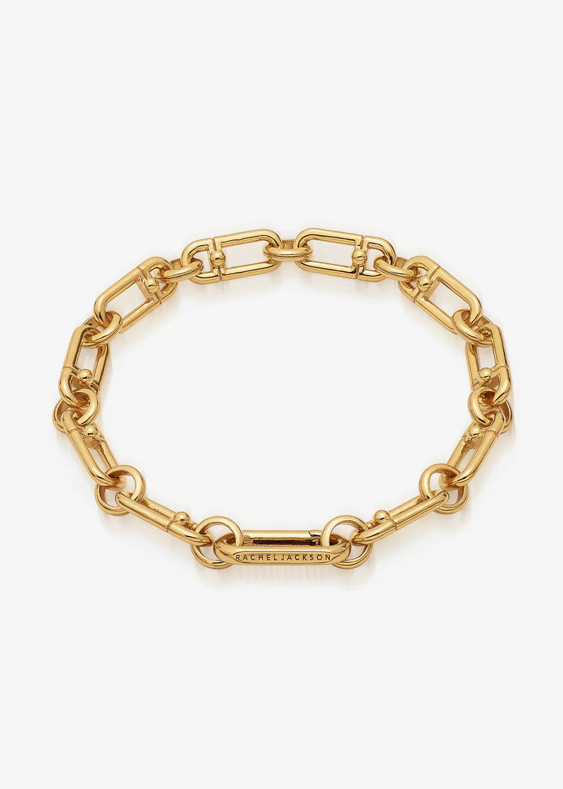 Medium Stellar Hardware Chain Bracelet, Gold