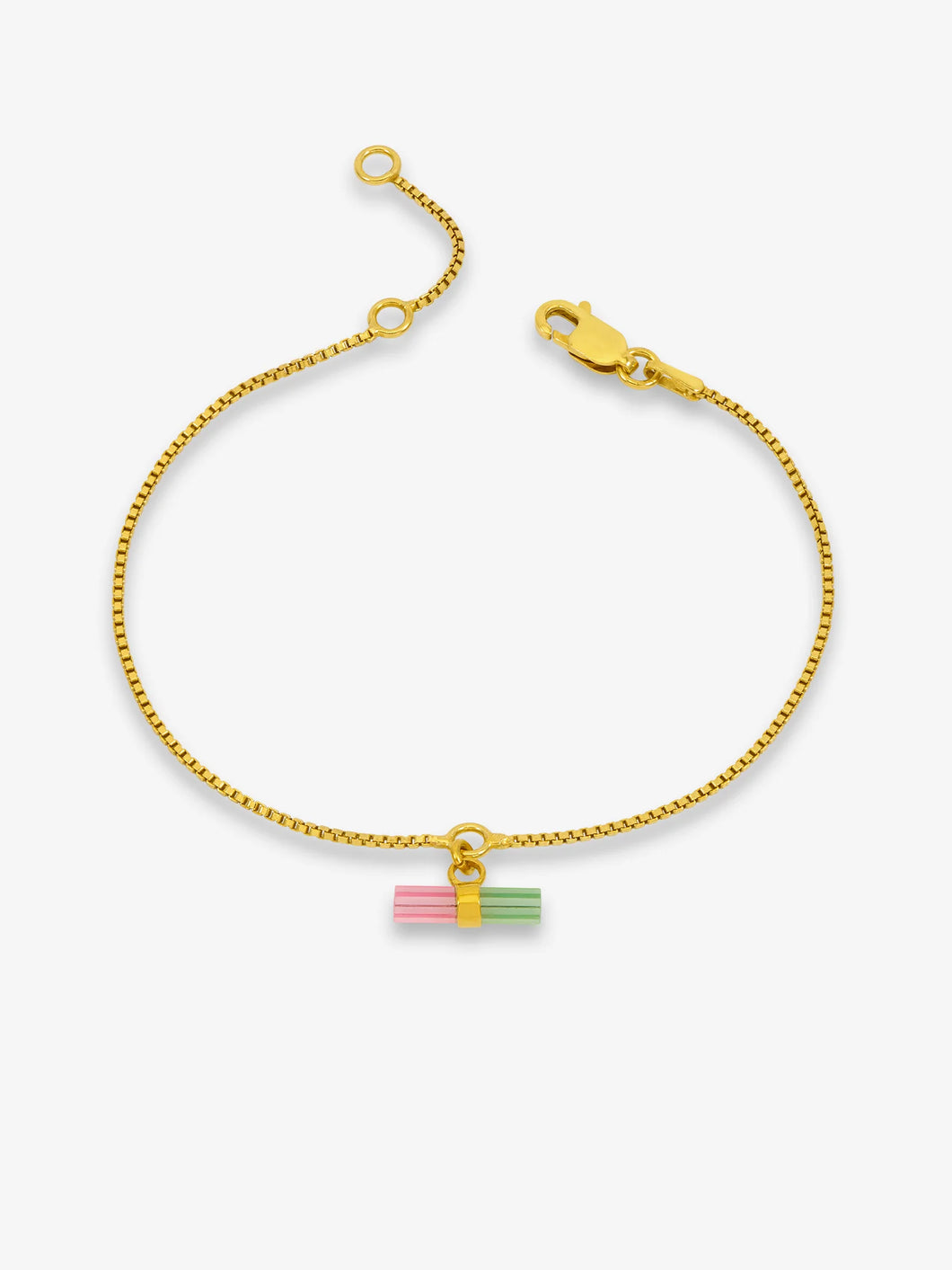 Mini Watermelon T-Bar Bracelet, Gold