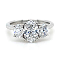 Load image into Gallery viewer, Platinum, 1.71tcw D VS1/VVS1 Laboratory Grown Diamond Trilogy Ring
