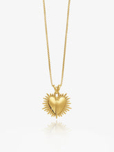 Load image into Gallery viewer, Electric Deco Heart Necklace, Gold
