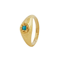 Load image into Gallery viewer, Sapphire &quot;A Star to Guide Me&quot; Signet Ring, Gold
