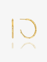 Load image into Gallery viewer, Large Arrow Spike Hoop Earrings, Gold
