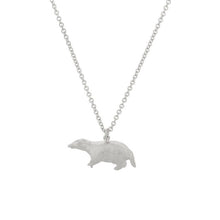 Load image into Gallery viewer, Foraging Badger Necklace, Silver
