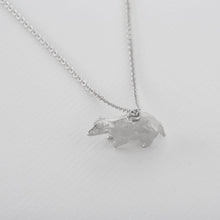 Load image into Gallery viewer, Foraging Badger Necklace, Silver
