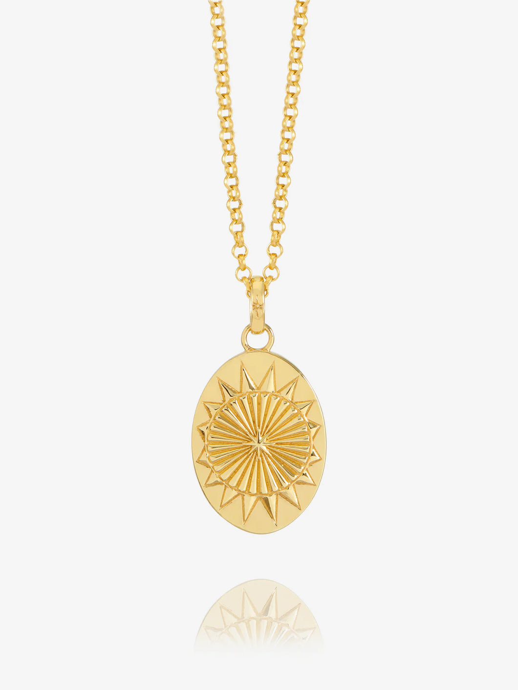 Deco North Star Necklace, Gold