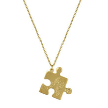 Load image into Gallery viewer, Floral Puzzle Piece Necklace, Gold
