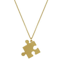 Load image into Gallery viewer, Floral Puzzle Piece Necklace, Gold
