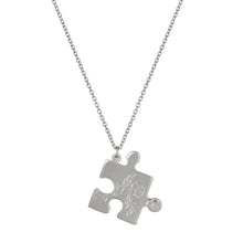 Load image into Gallery viewer, Floral Puzzle Piece Necklace, Silver
