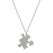 Load image into Gallery viewer, Floral Puzzle Piece Necklace, Silver
