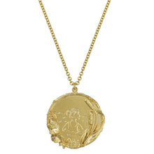 Load image into Gallery viewer, Wild Swimming Medallion Necklace, Gold
