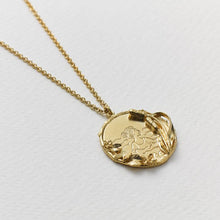 Load image into Gallery viewer, Wild Swimming Medallion Necklace, Gold
