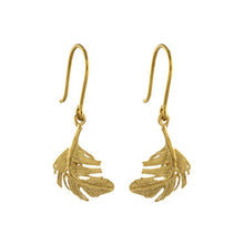 Load image into Gallery viewer, Little Feather Hook Earrings, Gold
